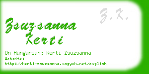 zsuzsanna kerti business card